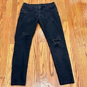RtA Black Destroyed Denim Jeans